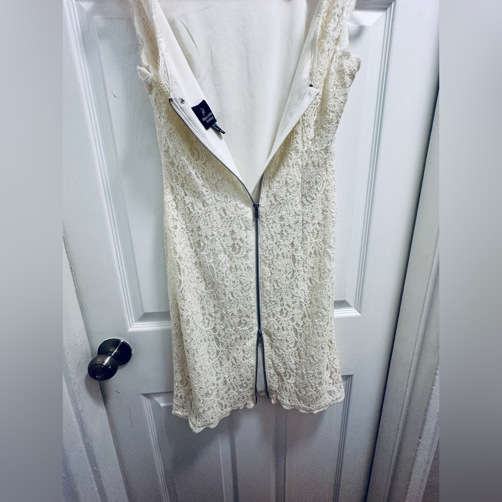 Adrianna Papell Cream Lace Dress